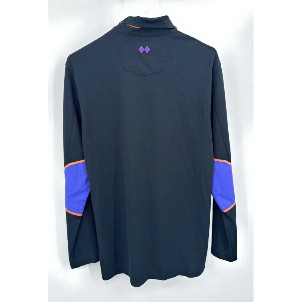 Robert Graham Polo Shirt Mens M Black Casual Elbow Patch - Picture 5 of 7